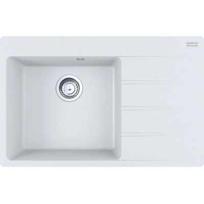 Franke Centro CNG 611-78 A Fragranit DuraKleen Plus, basin on the left, color Glacier, 114.0685.103