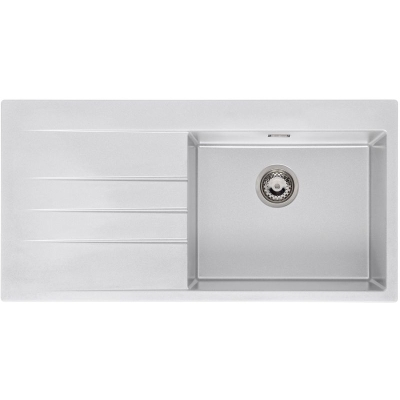 Reginox Breda 10, Regi-Granit sisseehitatud valamu, kraanikauss paremal, värvus puhas valge, R33678