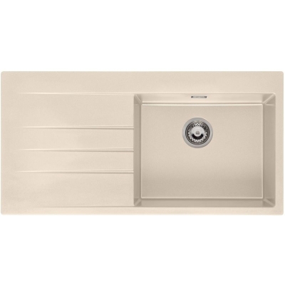 Reginox Breda 10, Regi-Granit sisseehitatud kraanikauss, kraanikauss paremal, kohvivärv hõbedane, R33647