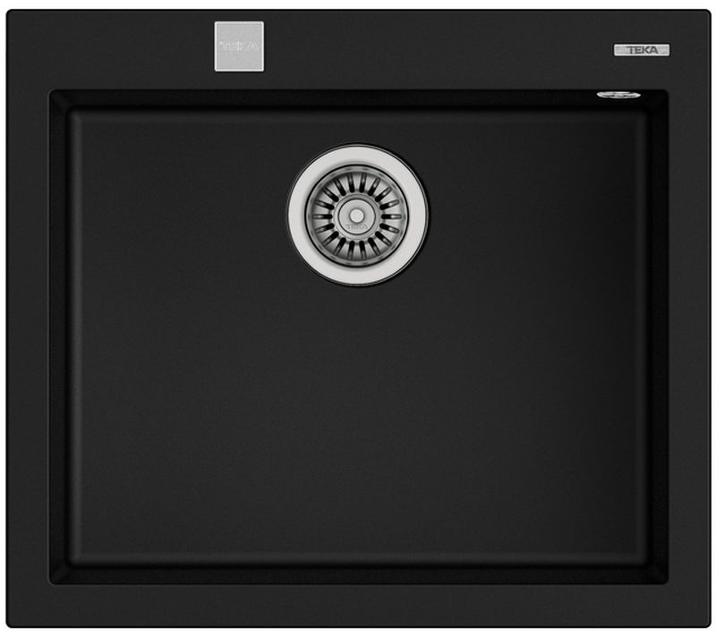 Teka FORSQUARE 50.40 TG AUTO, Tegranit+ built-in sink 60 cm, black, 115230005