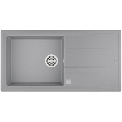 Teka STONE 60 L-TG 1B 1D AUTO, Tegranit+ sisseehitatud valamu 60 cm, alumiiniumhall metallik efekt, 115330007