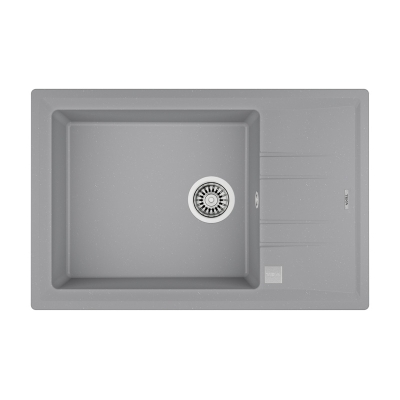 Teka STONE 60 S-TG 1B 1D AUTO, Tegranit+ built-in sink 60 cm, aluminum gray metallic effect, 115330035