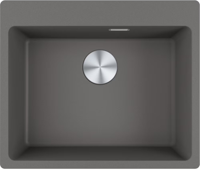 Franke Maris MRG 610-54, Fragranit DuraKleen Plus built-in sink, stopper valve, stone gray, 114.0658.498