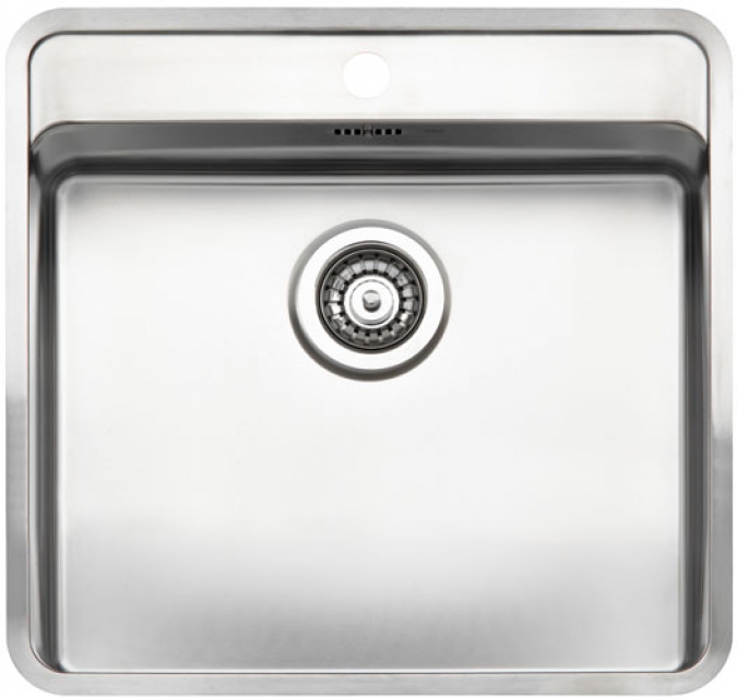 Reginox Ohio 50x40 with tap hole bank, can be installed as a support sink and flush sink