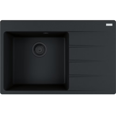 Franke Centro CNG 611-78 A Fragranit DuraKleen Plus, раковина слева, цвет Черный матовый - Коллекция Black, 114.0658.592