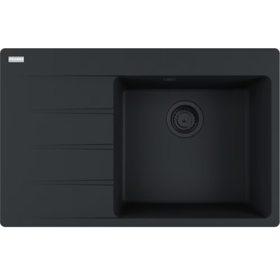 Franke Centro CNG 611-78 A Fragranit DuraKleen Plus, basin on the right, color Black Matt - Black Collection, 114.0658.593