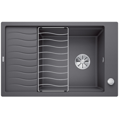 Blanco Elon XL 6 S Silgranit PuraDur 2, värvus kivihall, InFino äravool, 524835