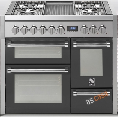 Steel Genesi 100, range cooker, 100 cm, multifunction, 3 ovens, color anthracite, G10FFF-6LAN, with 5 year guarantee!