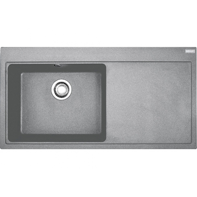 Franke Mythos MTG 611-100 Fragranit DuraKleen Plus, basin on the left, color stone gray, 114.0477.000, 10875