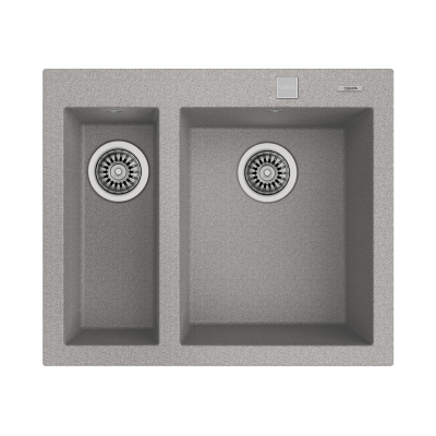 Teka FORSQUARE 2B 590 TG AUTO, Tegranit+ sisseehitatud valamu 60 cm, kivihall, 115260020