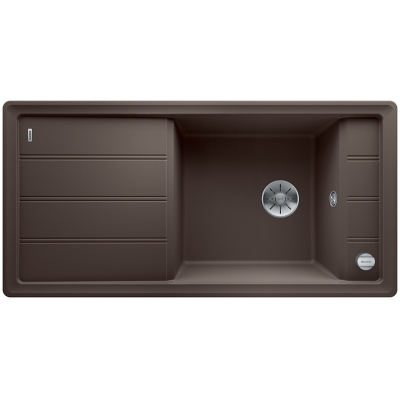 Blanco Faron XL 6 S sisseehitatud valamu, värvikohvik, InFino äravool, 524792