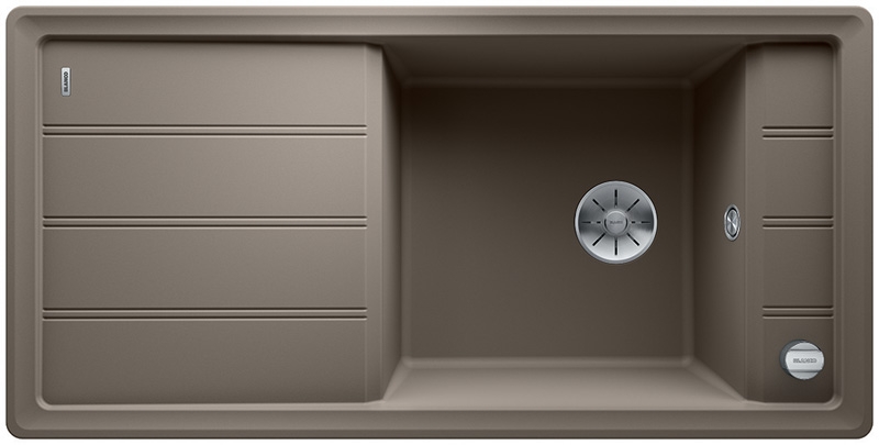 Blanco Faron XL 6 S built-in sink, color tartufo, InFino drain, 524790