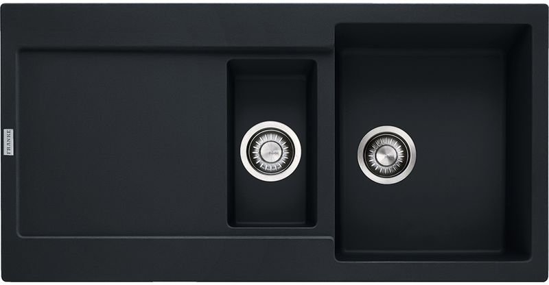 Franke Maris MRG 651 Fragranit+, built-in sink, push button valve, color matt black, 114.0627.285, 12616