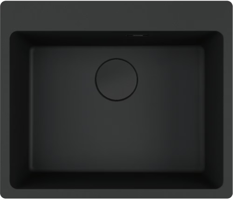 Franke Maris MRG 610-54, Fragranit DuraKleen Plus built-in sink, color Black Matt Black Collection, 114.0708.042