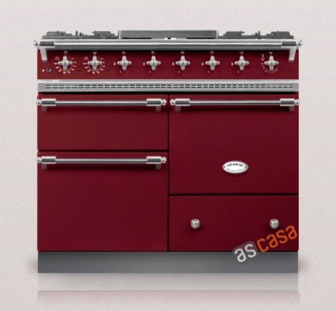 Lacanche Chagny Classic, cooking station, 100 cm, color burgundy, with 5 year guarantee!