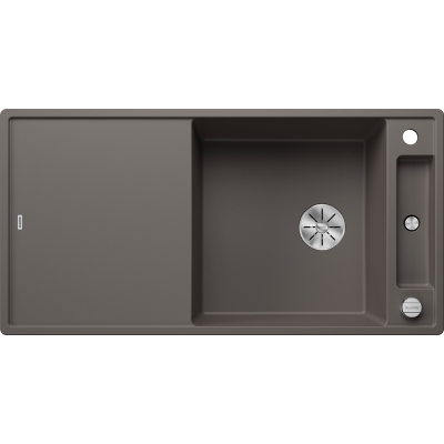 Blanco Axia III XL 6 S Silgranit PuraDur, color volcano gray, glass cutting board, InFino drain, 527234