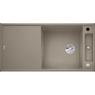 Blanco Axia III XL 6 S Silgranit PuraDur, color tartufo, glass cutting board, InFino drain, 523517