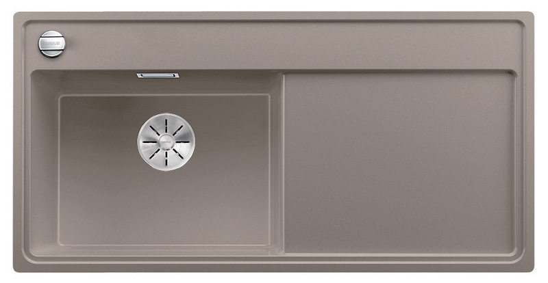 Blanco Zenar XL 6 S built-in sink basin on the left, color tartufo, InFino drain, 524007