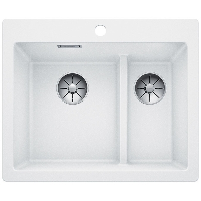 Blanco Pleon 6 Split Silgranit PuraDur, цвет белый, слив InFino, 523700
