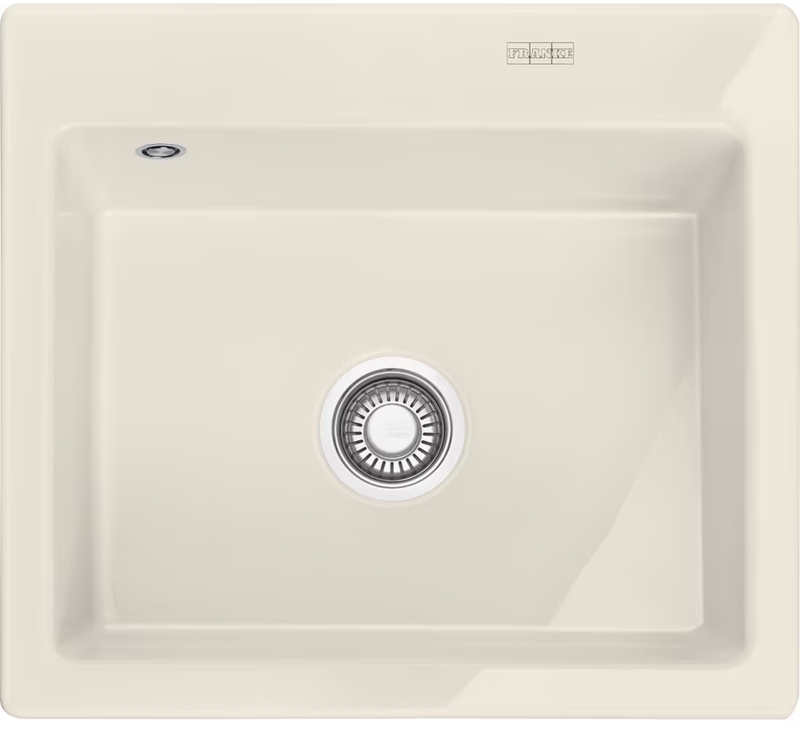 Franke Mythos MTK 610-58, Fraceram ceramic sink, color Magnolia, 124.0335.844