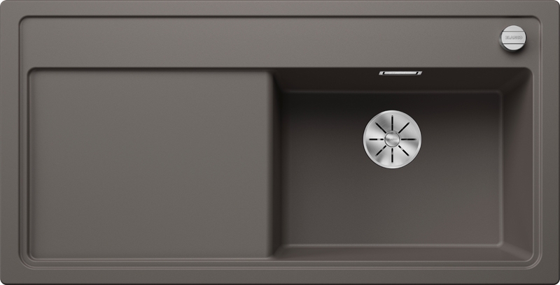 Blanco Zenar XL 6 S built-in sink basin on the right, color volcano gray, InFino drain, 527372