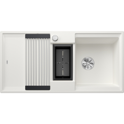 Встраиваемая мойка Blanco Adira 6 S Silgranit PuraDur, цвет белый, слив InFino, 527605