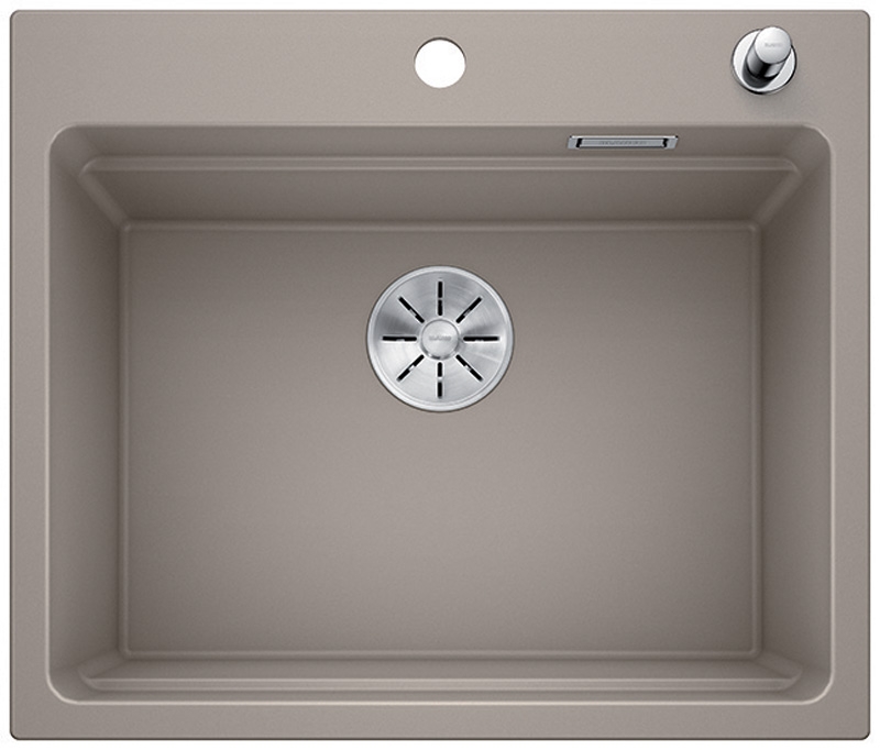 Blanco Etagon 6 floor basin, Silgranit PuraDur 2, color tartufo, InFino drain, 524536