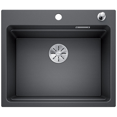 Blanco Etagon 6 põrandavalamu, Silgranit PuraDur 2, värvus antratsiit, InFino äravool, 524529