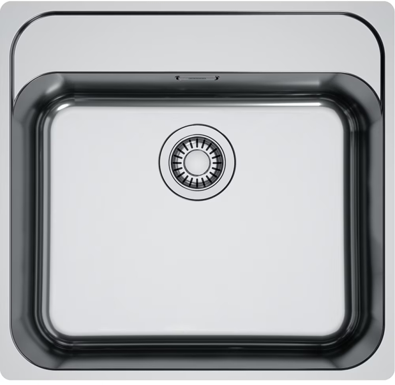 Franke Smart SRX 210-50 A built-in sink Slim-Top, rotary knob valve, solid stainless steel, 127.0708.283