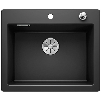 Blanco Palona 6 керамика PuraPlus, цвет черный, слив InFino, 524738