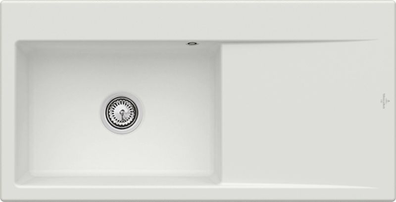 Villeroy &amp; Boch Subway Style 60, color SM Steam, Classicline, basin on the left