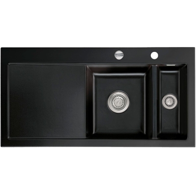 Systemceram KeraDomo MERA 100 Nero (glossy), with 5 year guarantee