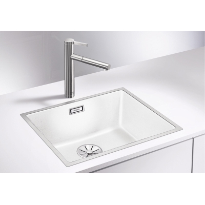 Blancosubline 500-IF SteelFrame Siligranit PuraDur 2, рама из нержавеющей стали, цвет белый, без AFB, слив InFino, 524110