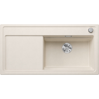 Blanco Zenar XL 6 S DampfgarPlus sisseehitatud valamu Silgranit PuraDur sh puidust lõikelaud, kraanikauss paremal, värvus vulkaanhall, InFino äravool, 527190.