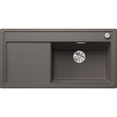 Blanco Zenar XL 6 S DampfgarPlus Встраиваемая мойка Silgranit PuraDur, включая деревянную разделочную доску, раковину справа, цвет серый вулкан, слив InFino, 527373