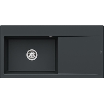 Villeroy &amp; Boch Subway Style 60, color S5 Ebony, Premiumline, basin on the left