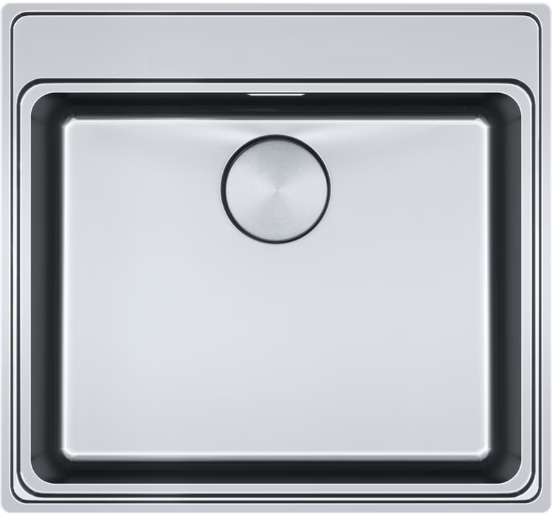 Franke Mythos MYX 210-50 built-in basin, push button eccentric, solid stainless steel, 127.0641.999