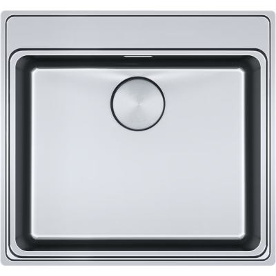Franke Mythos MYX 210-50 built-in basin, push button eccentric, solid stainless steel, 127.0641.999