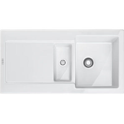 Franke Maris MRK 651-100, Fraceram ceramic sink, color Glacier, 124.0335.700