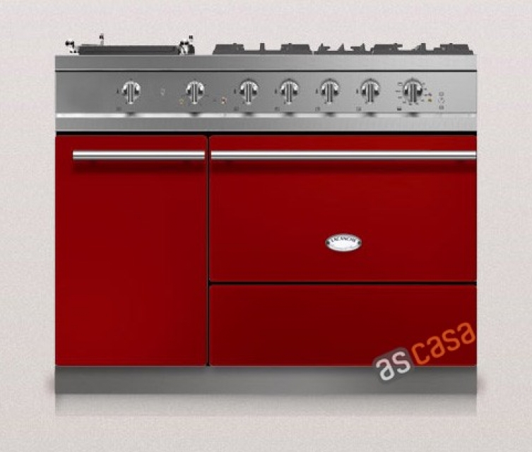 Lacanche Chassagne Modern, cooking station, 110.5 cm, color cherry red, with 5 year guarantee!