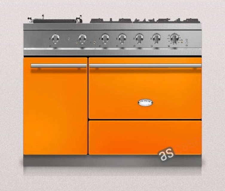 Lacanche Chassagne Modern, cooking station, 110.5 cm, color tangerine, with 5 year guarantee!